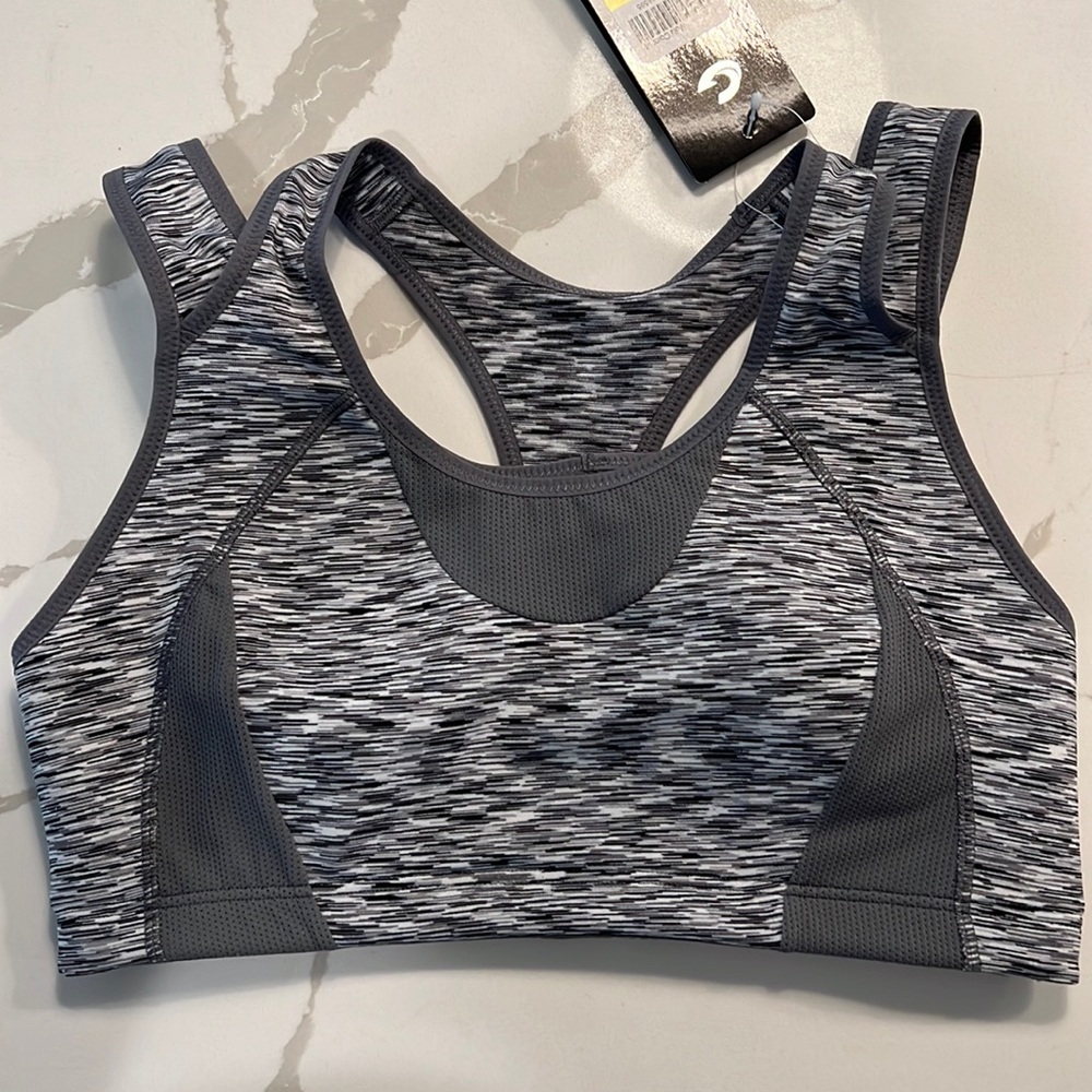 NWT Gray Sports Bra Large